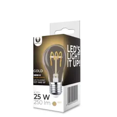 Forever Light SF Gold Izzó E27 A60 4W 230V 2000K 250lm vintage, dekor, Edison