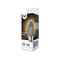 Forever Light COG Clear Izzó E27 C35 2W 230V 2700K 250lm