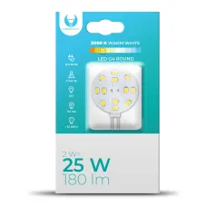 Forever Light LED G4 Round Izzó 2W 12V 3000K 180lm