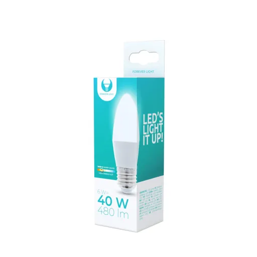 Forever LED Light E27 C37 6W 3000K 480lm
