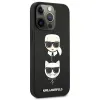 iPhone 13 Pro 6.1'' Karl Lagerfeld Karl Choupette Saffiano tok fekete (KLHCP13LSAKICKCBK) - 1. kép