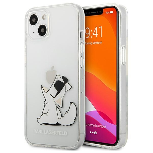 iPhone 13 6.1'' Karl Lagerfeld Choupette Fun tok átlátszó (KLHCP13MCFNRC)