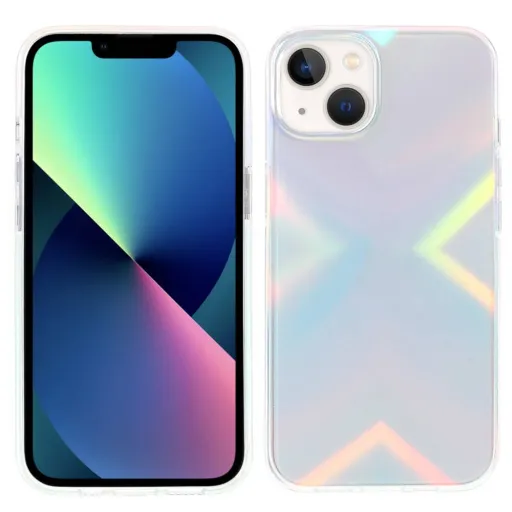 iPhone 13 Kingxbar Streamer Series háromszög mintájú tok többszínű