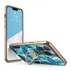 iPhone 13 Pro Supcase IBLSN Cosmo Snap márvány mintás tok óceán kék - 0. kép