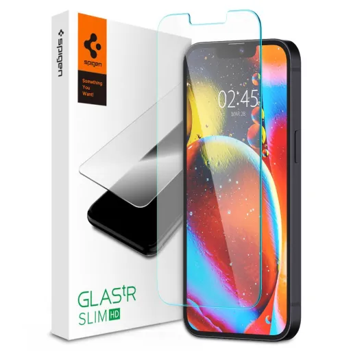 iPhone 13 / 13 Pro / 14 / 16e Spigen Glass.Tr Slim kijelzővédő üvegfólia (AGL03391)