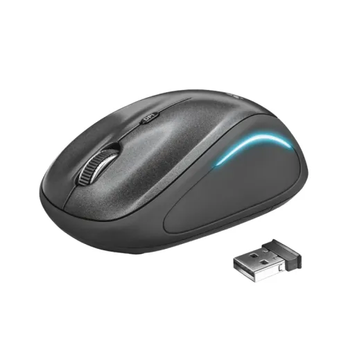 Trust Yvi FX 1600 DPI vezeték nélküli optikai egér (fekete)