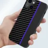 iPhone 13 Pro Max Tel Protect Carbon Tok Fekte / Kék Csík - 0. kép
