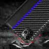 iPhone 13 Pro Max Tel Protect Carbon Tok Fekte / Kék Csík - 1. kép