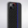 iPhone 13 Pro Max Tel Protect Carbon Tok Fekte / Kék Csík - 2. kép