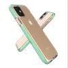 iPhone 11 Spring átlátszó TPU tok színes kerettel sötét kék - 1. kép