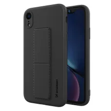 iPhone XR Wozinsky Kickstand flexibilis szilikon tok fekete