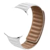 Apple Watch 4/5/6/7/8/SE/Ultra (42/44/45/49mm) fehér Loop Leather bőr óraszíj mágneses - 0. kép