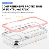iPhone 13 Acrylic hybrid tok pink / rózsaszín ütésálló anti-shock - 2. kép