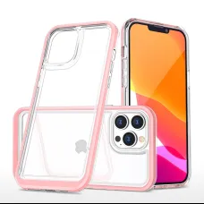 iPhone 13 Pro Acrylic hybrid tok pink / rózsaszín ütésálló anti-shock