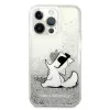 iPhone 13 Pro Max Karl Lagerfeld KLHCP13XGCFS Liquid Glitter Choupette Fun tok ezüst - 3. kép