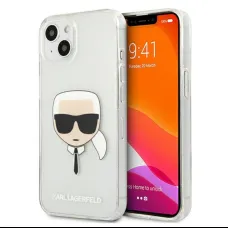 iPhone 13 Mini Karl Lagerfeld Glitter Karl`s Head tok ezüst (KLHCP13SKHTUGLS)