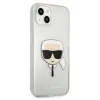 iPhone 13 Mini Karl Lagerfeld Glitter Karl`s Head tok ezüst (KLHCP13SKHTUGLS) - 1. kép