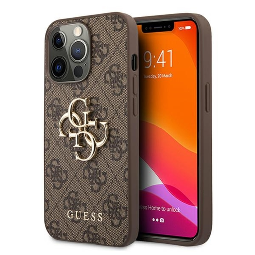 iPhone 13 Pro Guess GUHCP13L4GMGBR Big Metal Logo tok 4G barna iPhone 13 Pro Guess GUHCP13L4GMGBR Big Metal Logo tok 4G barna