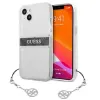 iPhone 13 Mini Guess 4G Stripe Grey Charm tok átlátszó (GUHCP13SKB4GGR) - 0. kép