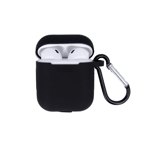 Airpods 1/2 szilikon tok karabinerrel fekete Airpods 1/2 szilikon tok karabinerrel fekete