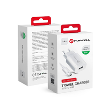 Forcell hálózati, fali töltő adapter USB type C kábellel 2.4A 3.0 gyorstöltés technológiával