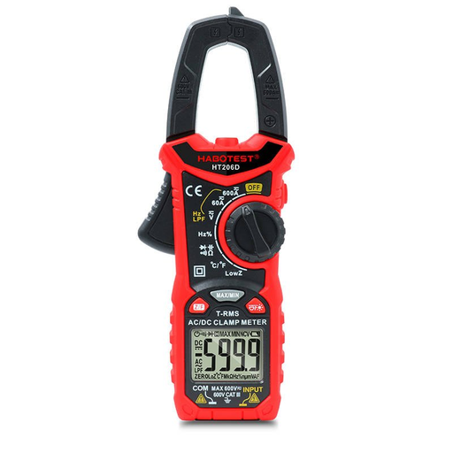 Habotest HT206D True RMS digitális lakatfogó, bilincsmérő, NCV, LPF