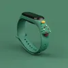 Strap Xmas karácsonyi óraszíj Xiaomi Mi Band 4 / Mi Band 3 sötétzöld fenyőfa - 0. kép