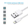 Choetech MFI USB - Lightning töltő kábel 1.2m white - 0. kép