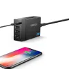 Choetech Hálózati töltő adapter 3x USB / 1x USB Type C 60W PD fekete (PD72-1C3U) - 1. kép