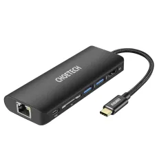 Choetech HUB adapter USB Type-C 6in1 100W PD fekete (HUB-M05)