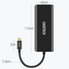Choetech HUB adapter USB Type-C 6in1 100W PD fekete (HUB-M05) - 1. kép