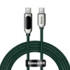 Baseus USB Type C - USB Type C kábel 100W (20V / 5A) PD kijelzővel 2m zöld (CATSK-C06) - 0. kép