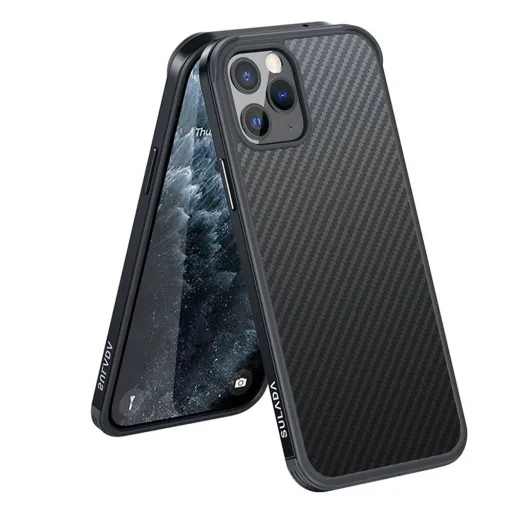 iPhone 11 Pro Sulada Carbon Fibre Hybrid tok fekete