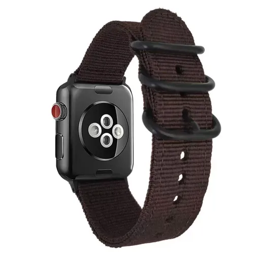 Apple Watch 38/40/41 mm szőtt műanyag szíj fekete