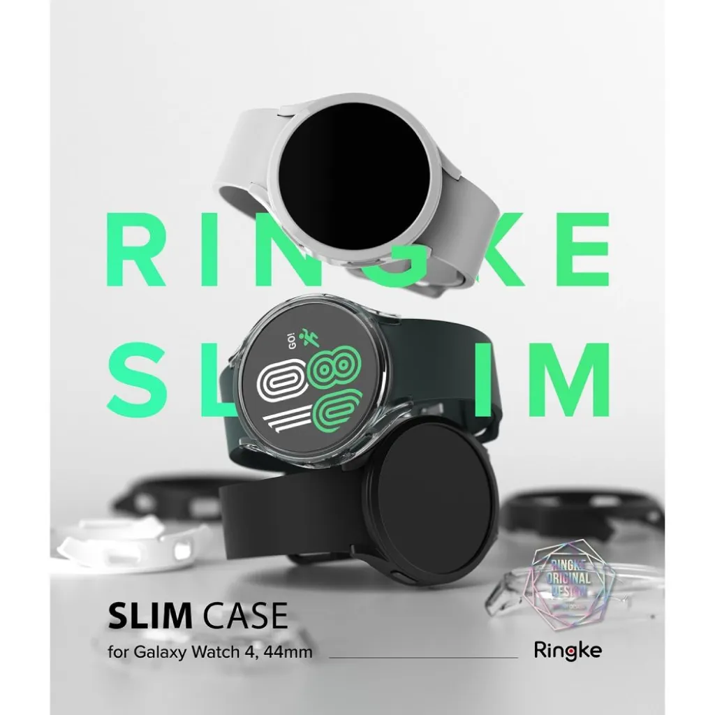 Samsung Galaxy Watch 4 44 mm Ringke Slim tok 2x átlátszó/fekete - 3