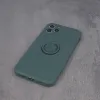 Samsung Galaxy A22 4G Szilikon tok hátlapi gyűrűvel forest green - 0. kép