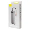 Baseus Adapter HUB - Type-C - 3x USB3.0 + 2x HDMI 4K + Type-C PD 100W + RJ45 + VGA + Jack 3.5mm + SD + Micro SD (CAHUB-CT0G) Szürke - 1. kép