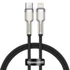 Baseus Cafule Series Metal USB Type-C - Lightning PD 20W kábel 25cm fekete (CATLJK-01)