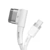 Baseus Zinc Magnetic USB Type-C - Apple Laptop L-alakú mágneses fej töltő kábel 60W 2m (CATXC-W02) fehér - 1. kép