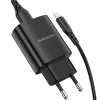 Borofone BN1 Hálózati töltő adapter USB 2.1A + Lightning kábel fekete - 0. kép