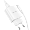 Borofone BN1 Hálózati töltő adapter USB 2.1A + Micro USB kábel fehér - 4. kép