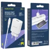 Borofone BN1 Hálózati töltő adapter USB 2.1A + USB Type-C kábel fehér - 4. kép
