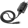 Borofone BN1 Hálózati töltő adapter USB 2.1A + USB Type-C kábel fekete - 1. kép