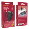 Borofone BN2 Hálózati töltő adapter 2x USB 2.1A + Lightning kábel fekete - 2. kép