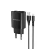 Borofone BN2 Hálózati töltő adapter 2x USB 2.1A + Lightning kábel fekete - 4. kép