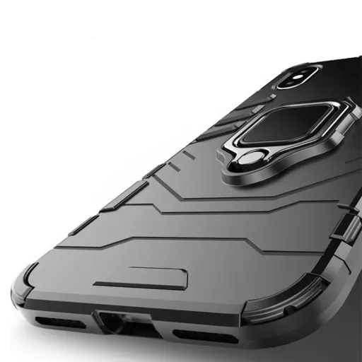 iPhone 12 Pro Max Ring Armor tok kihajtható támasszal fekete