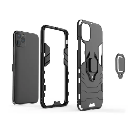 iPhone 13 Ring Armor tok kihajtható támasszal fekete