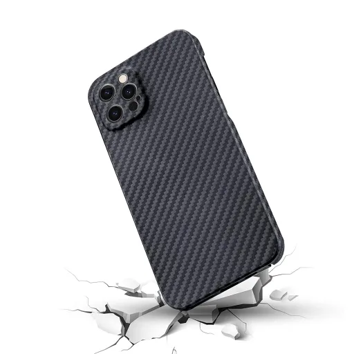 iPhone 13 Pro Max valódi aramid tok kameravédelemmel fekete iPhone 13 Pro Max valódi aramid tok kameravédelemmel fekete