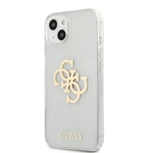 iPhone 13 Mini Guess GUHCP13SPCUGL4GTR Big 4G Glitter tok átlátszó