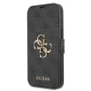 iPhone 13 Pro Guess GUBKP13L4GMGGR PU 4G Metal Logo fliptok szürke - 4. kép